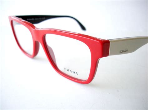 prada eyeglasses red